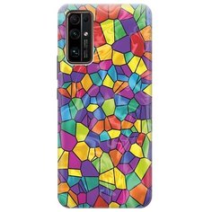 Ультратонкий силиконовый чехол-накладка для Honor 30 с принтом "Яркая мозаика" Gosso