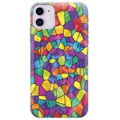 Ультратонкий силиконовый чехол-накладка для Apple iPhone 11 с принтом "Яркая мозаика" Gosso
