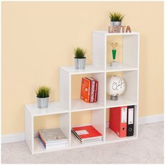 Стеллаж этажерка полка шкаф книжный Quattro Белый 1050х1048х320 Letta