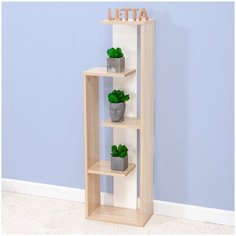 Стеллаж этажерка полка шкаф Мальта Дуб сонома/Белый 350х1150х216 Letta