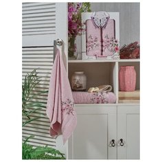 Набор полотенец "JASMIN"; 9732-пудра; Размеры: 50 х 90+70 х 140 Juanna