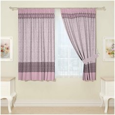 Фотошторы для кухни 04872, 145*160 см, 2 шт. Сирень