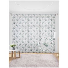Жаккардовый тюль JoyArty (вуаль, штора) на шторной ленте "Лианы", 300x255 см