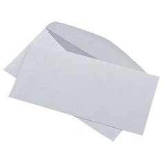 Конверты E65 (110х220 мм), клей, 80 г/м2, КОМПЛЕКТ 1000 шт., клапан автомат, внутренняя запечатка, 112192, 1151 Курт