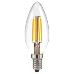 Филаментная светодиодная лампа "Свеча" C35 9W 3300K E14 Elektrostandard Свеча BLE1409 9W 3300K E14 (CW35 прозрачный)