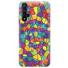 Ультратонкий силиконовый чехол-накладка для Honor 20 / Huawei Nova 5T с принтом "Яркая мозаика" Gosso