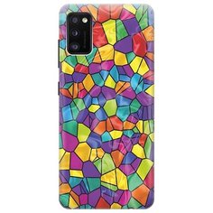 Ультратонкий силиконовый чехол-накладка для Samsung Galaxy A41 с принтом "Яркая мозаика" Gosso