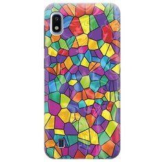 Ультратонкий силиконовый чехол-накладка для Samsung Galaxy A10 с принтом "Яркая мозаика" Gosso