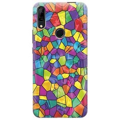 Ультратонкий силиконовый чехол-накладка для Huawei P Smart Z / Honor 9X с принтом "Яркая мозаика" Gosso