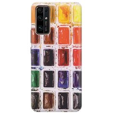 Ультратонкий силиконовый чехол-накладка для Honor 30 с принтом "Палитра красок" Gosso