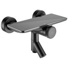 Смеситель для ванны с управлением Push Control, черный матовый, Shelfy, IDDIS, SHEBLBTi02WA