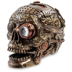 WS-909 Статуэтка в стиле Стимпанк Череп с подвижной челюстью Veronese