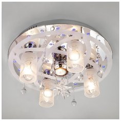 Светильник с подсветкой и пультом Eurosvet 70202/5 хром / синий + красный + фиолетовый