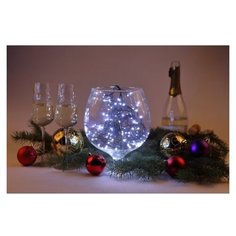 Гирлянда светодиодная ЭРА внутренняя, Нить Мишура 2 м зеленый провод, холодный свет, 220V, IP20, 200 LED ERA