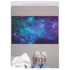 Придверный коврик в прихожую JoyArty "Завораживающие дали" для обуви, на резиновой основе, 77x52 см"