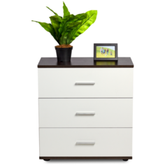 Комод Мальта 3 ящика, Венге / белый 690х733х354 Letta