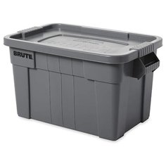Контейнер Brute Tote с крышкой для хранения универсальный, Серый, Rubbermaid