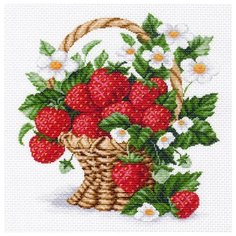 Клубника в корзине Набор для вышивания крестом 41х41 (34х34) Матренин Посад 1194/Н