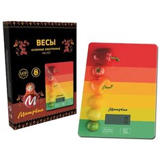 ВЕСЫ КУХОННЫЕ ЭЛЕКТРОННЫЕ "МАТРЁНА" МА-037 (ДИЗАЙН-ПОЛОСКИ) (1/12)