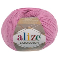 Пряжа для вязания Ализе Lana Coton (26% шерсть, 26% хлопок, 48% акрил) 10х50г/160м цв.098 розовый Alize