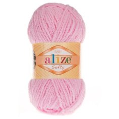 Пряжа для вязания Ализе Softy (100% микрополиэстер) 5х50г/115м цв.185 детский розовый Alize