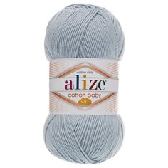 Пряжа для вязания Ализе Cotton Baby Soft (50% хлопок, 50% акрил) 5х100г/270м цв.480 голубой Alize