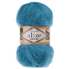 Пряжа для вязания Ализе Naturale (60% шерсть, 40% хлопок) 5х100г/230м цв.484 бирюзовый Alize