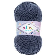 Пряжа для вязания Ализе Sekerim Bebe (100% акрил) 5х100г/350м цв.353 джинс Alize