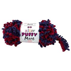 Пряжа для вязания Ализе Puffy More (100% микрополиэстер) 2х150г/11,5м цв.6268 Alize