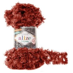 Пряжа для вязания Ализе Puffy Fur (100% полиэстер) 5х100г/6м цв.6118 Alize
