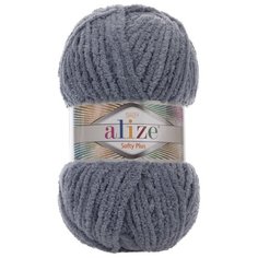 Пряжа для вязания Ализе Softy Plus (100% микрополиэстер) 5х100г/120м цв.087 серебро Alize