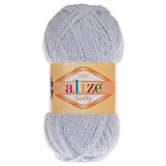 Пряжа для вязания Ализе Softy (100% микрополиэстер) 5х50г/115м цв.416 серый Alize