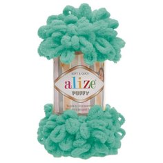 Пряжа для вязания Ализе Puffy (100% микрополиэстер) 5х100г/9.5м цв.490 св.бирюзовый Alize
