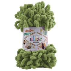 Пряжа для вязания Ализе Puffy (100% микрополиэстер) 5х100г/9.5м цв.485 зеленый Alize