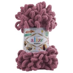 Пряжа для вязания Ализе Puffy (100% микрополиэстер) 5х100г/9.5м цв.028 роза Alize