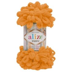 Пряжа для вязания Ализе Puffy (100% микрополиэстер) 5х100г/9.5м цв.336 оранжевый Alize