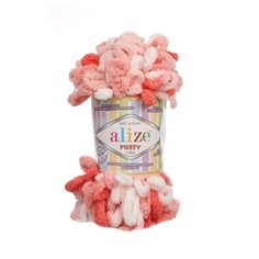 Пряжа для вязания Ализе Puffy color (100% микрополиэстер) 5х100г/9м цв.5922 Alize