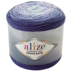 Пряжа для вязания Ализе Superlana Midi Ombre Batik (25% шерсть, 75% акрил) 2х300г/510м цв.7291 Alize