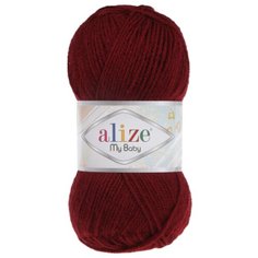 Пряжа для вязания Ализе My Baby (100% акрил) 5х50г/150м цв.057 бордовый Alize