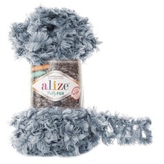 Пряжа для вязания Ализе Puffy Fur (100% полиэстер) 5х100г/6м цв.6107 Alize