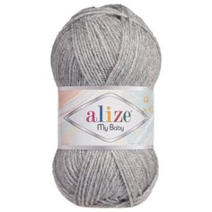 Пряжа для вязания Ализе My Baby (100% акрил) 5х50г/150м цв.021 серый меланж Alize