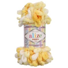 Пряжа для вязания Ализе Puffy color (100% микрополиэстер) 5х100г/9м цв.5921 Alize