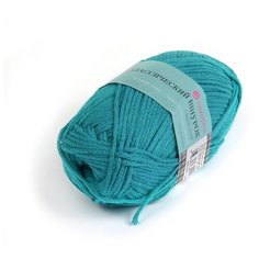Пряжа для вязания ПЕХ Классический шнурок (60% хлопок, 40% акрил) 5х50г/135м цв.515 зелёная бирюза Пехорка