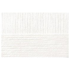 Пряжа для вязания ПЕХ Молодёжная (91% акрил высокообъемный, 9% полиамид) 5х200г/280м цв.001 белый Пехорка