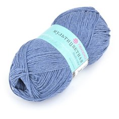 Пряжа для вязания ПЕХ Мультицветная (65% полиэстер, 35% хлопок) 5х50г/180м цв.255 джинсовый Пехорка