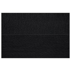 Пряжа для вязания ПЕХ Лаконичная (50% хлопок, 50% акрил) 5х100г/212м цв.002 черный Пехорка