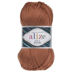 Пряжа для вязания Ализе Diva Plus (100% микрофибра акрил) 5х100г/220м цв.525 темный имбирь Alize