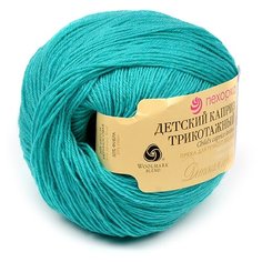 Пряжа для вязания ПЕХ Детский каприз трикотажный (50% мериносовая шерсть, 50% фибра) 5х50г/400м цв.581 св.изумруд Пехорка