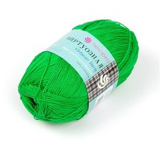 Пряжа для вязания ПЕХ Виртуозная (100% мерсеризованный хлопок) 5х100г/333м цв.434 зеленый Пехорка