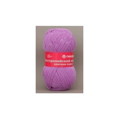 Пряжа для вязания ПЕХ Австралийский меринос (95% мериносовая шерсть, 5% акрил высокообъемный) 5х100г/400м цв.389 св.фиалка Пехорка